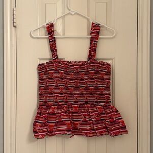 LOFT Colorful Peplum Tank